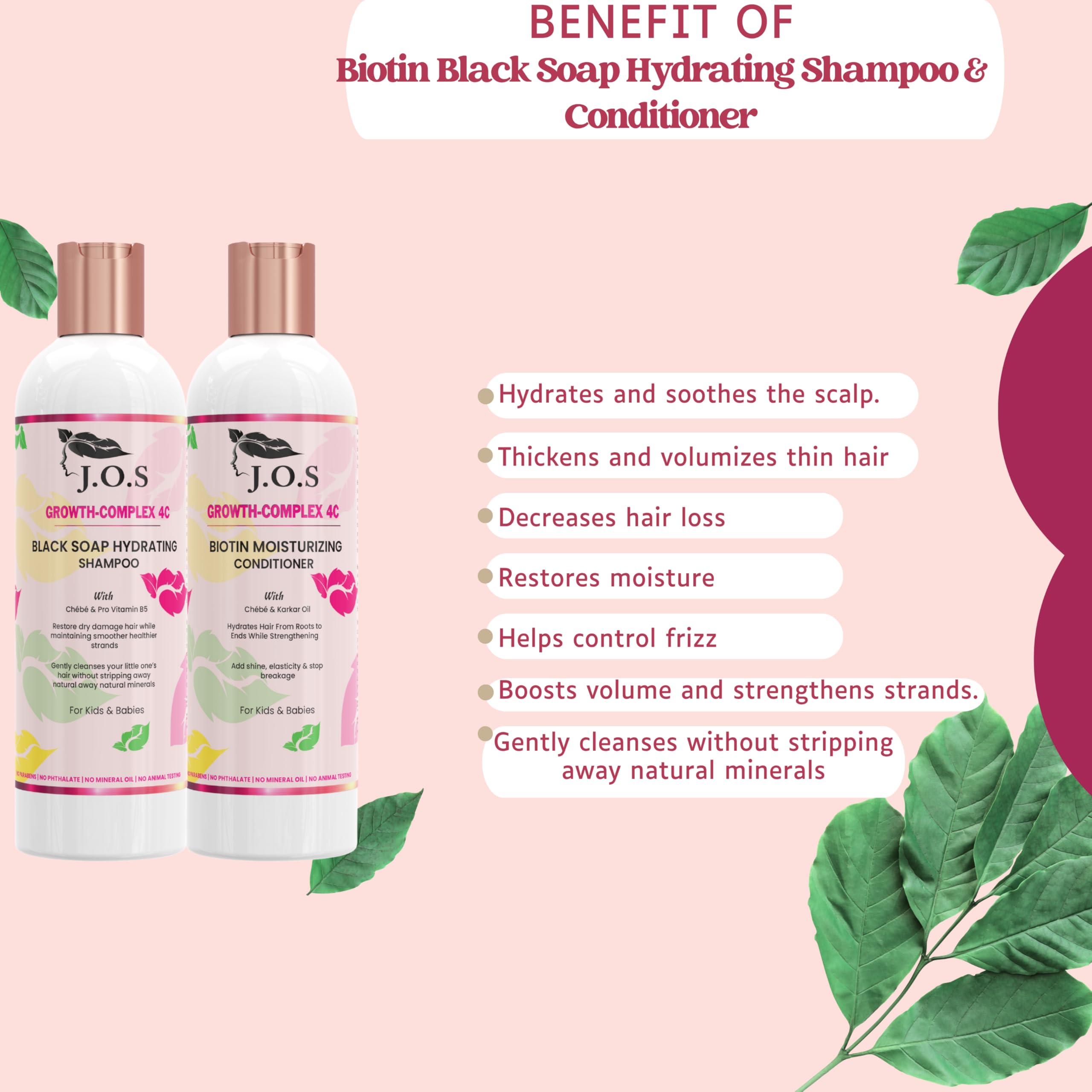 J'Organic Solutions Kids 4C Hair Kit detangler: eases combing for defined curls.