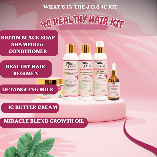 J'Organic Solutions Kids 4C Hair Kit growth oil: nourishes the scalp for healthier-looking strands.