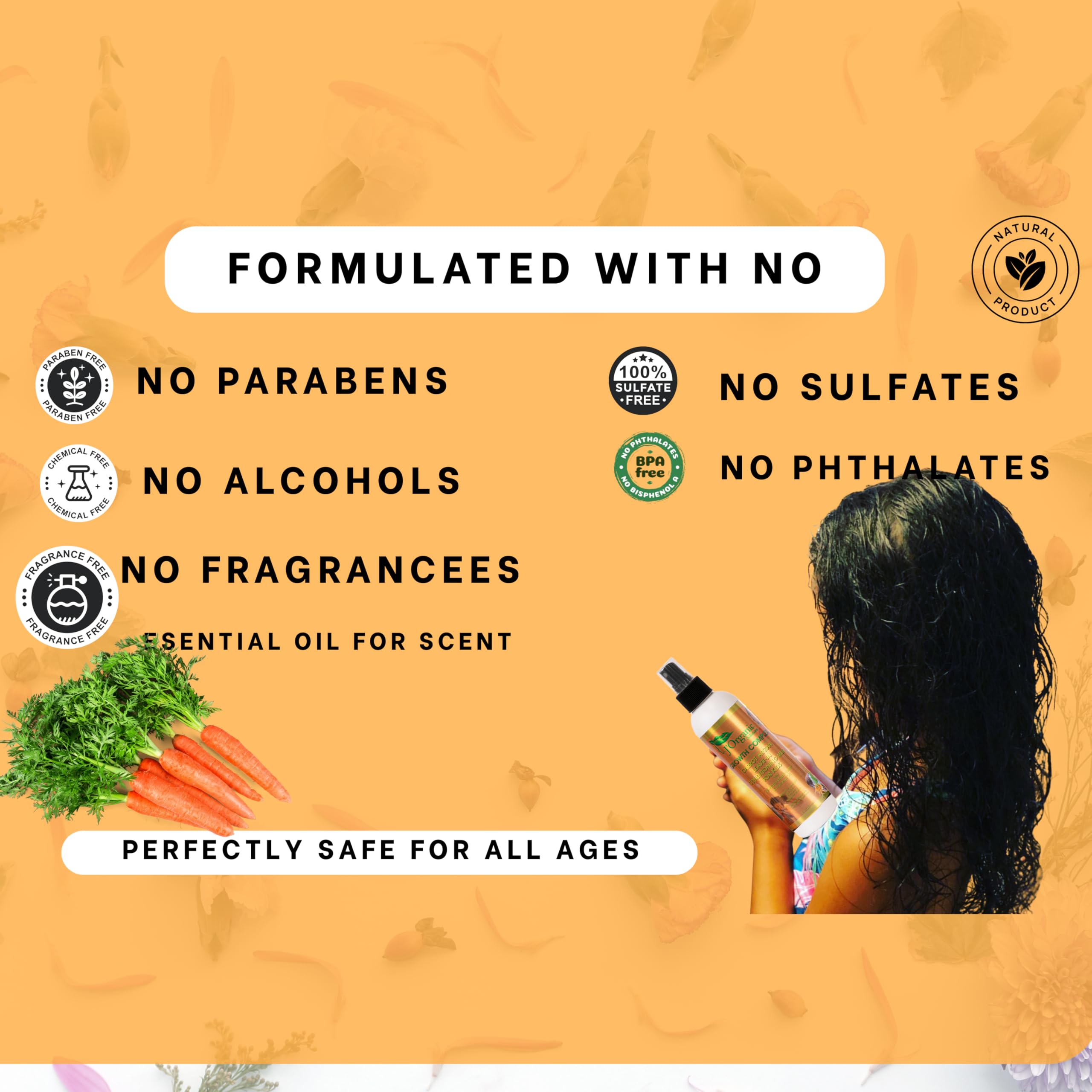 J'Organic Solutions scalp stimulator usage demonstrates soothing scalp care for children.