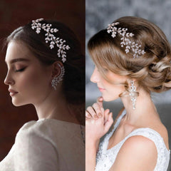 Jorsnovs cubic zirconia wedding headband showing elegant stones