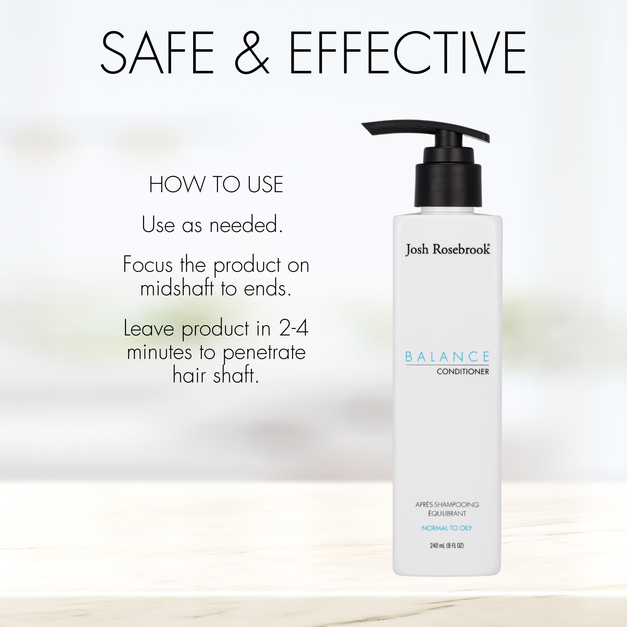 Josh Rosebrook Balance application close-up highlights smooth detangling and moisture.