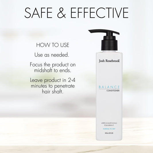 Josh Rosebrook Balance application close-up highlights smooth detangling and moisture.