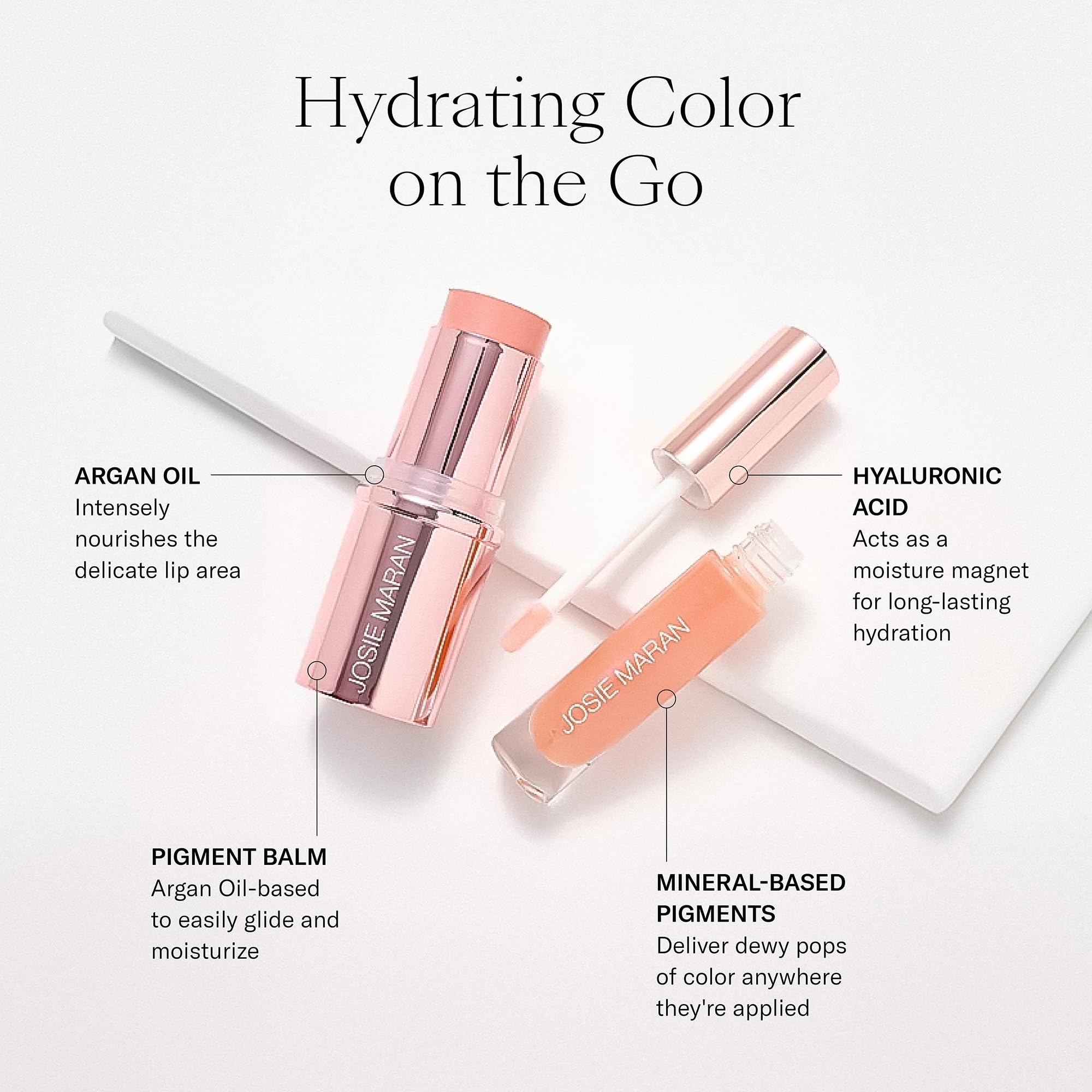 Josie Maran set packaging displayed for easy gifting.