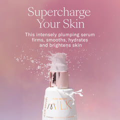 Josie Maran Triple Hydroxy toner bottle emphasizing exfoliation for smoother skin texture.
