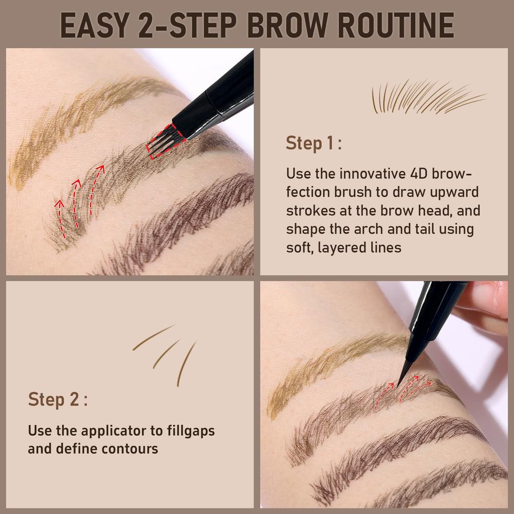 JOSURBEAUTY brow on model application demonstrating realistic definition
