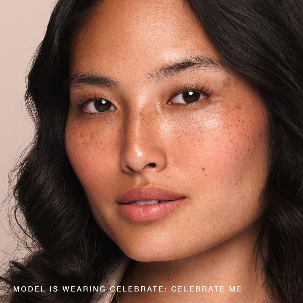 Jouer Blush & Bloom lip swatch reveals natural diffused color.