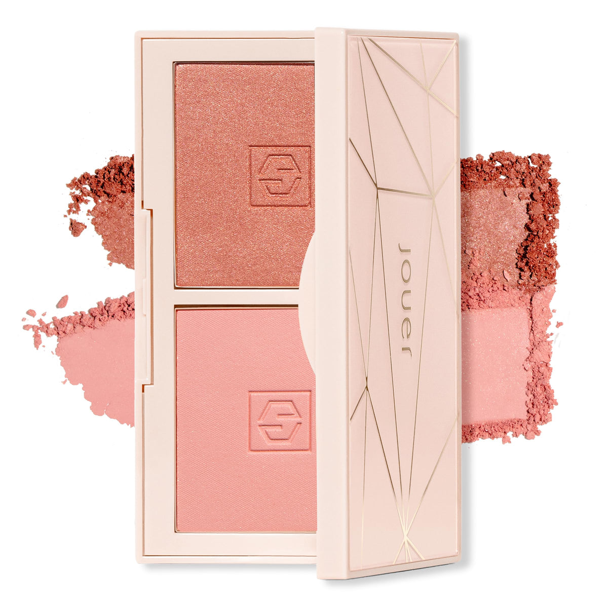 Jouer Blush Bouquet Duo Palette Compact with two shades for natural flush