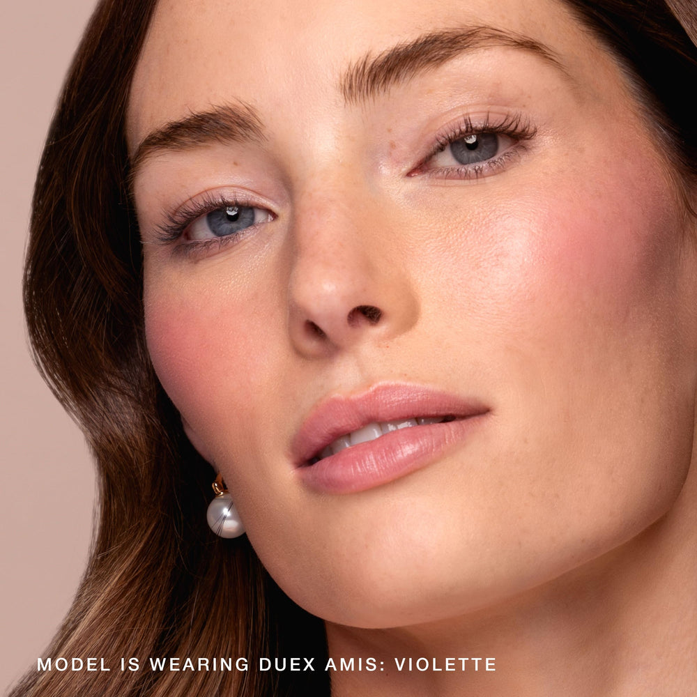 Jouer Travel Complexion Brush pairs with Blush Bouquet Duo for precise application