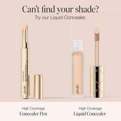 Jouer Essential High Coverage Concealer helps build coverage from light to full.