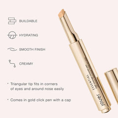 Jouer Essential Concealer Pen hydrates skin with hyaluronic acid for comfortable wear.