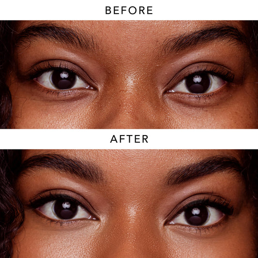 Jouer essential concealer triangular-tip application demonstrates precise under-eye coverage.