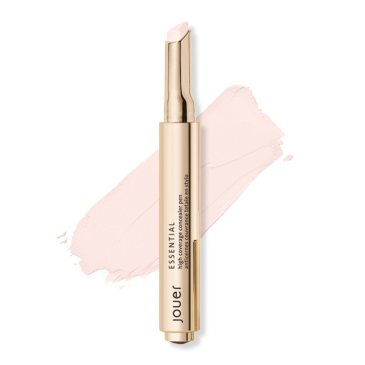 Jouer Essential High Coverage Concealer Pen tube closeup for precise, brightening application
