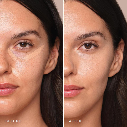 Jouer Essential Concealer Pen under-eye swatches show brightening and even tone.