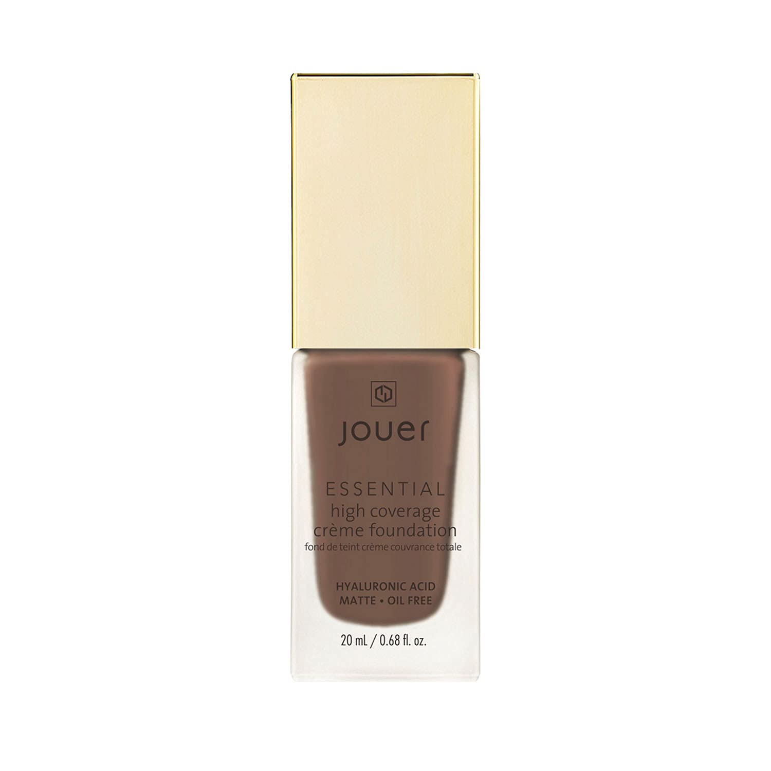 Jouer Essential High Coverage Creme Foundation bottle ready for application