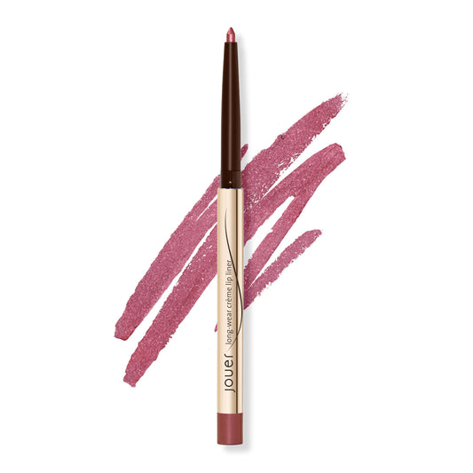 Jouer Long-Wear Lip Liner metallic rose shimmer for long-lasting color and feathering protection