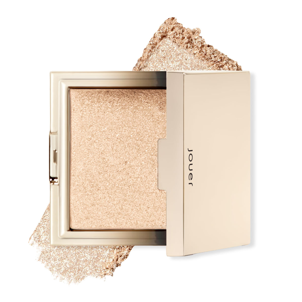 Jouer Powder Highlighter luminous-pearls swatch for a natural glow.