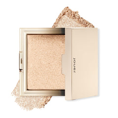Jouer Powder Highlighter luminous-pearls swatch for a natural glow.