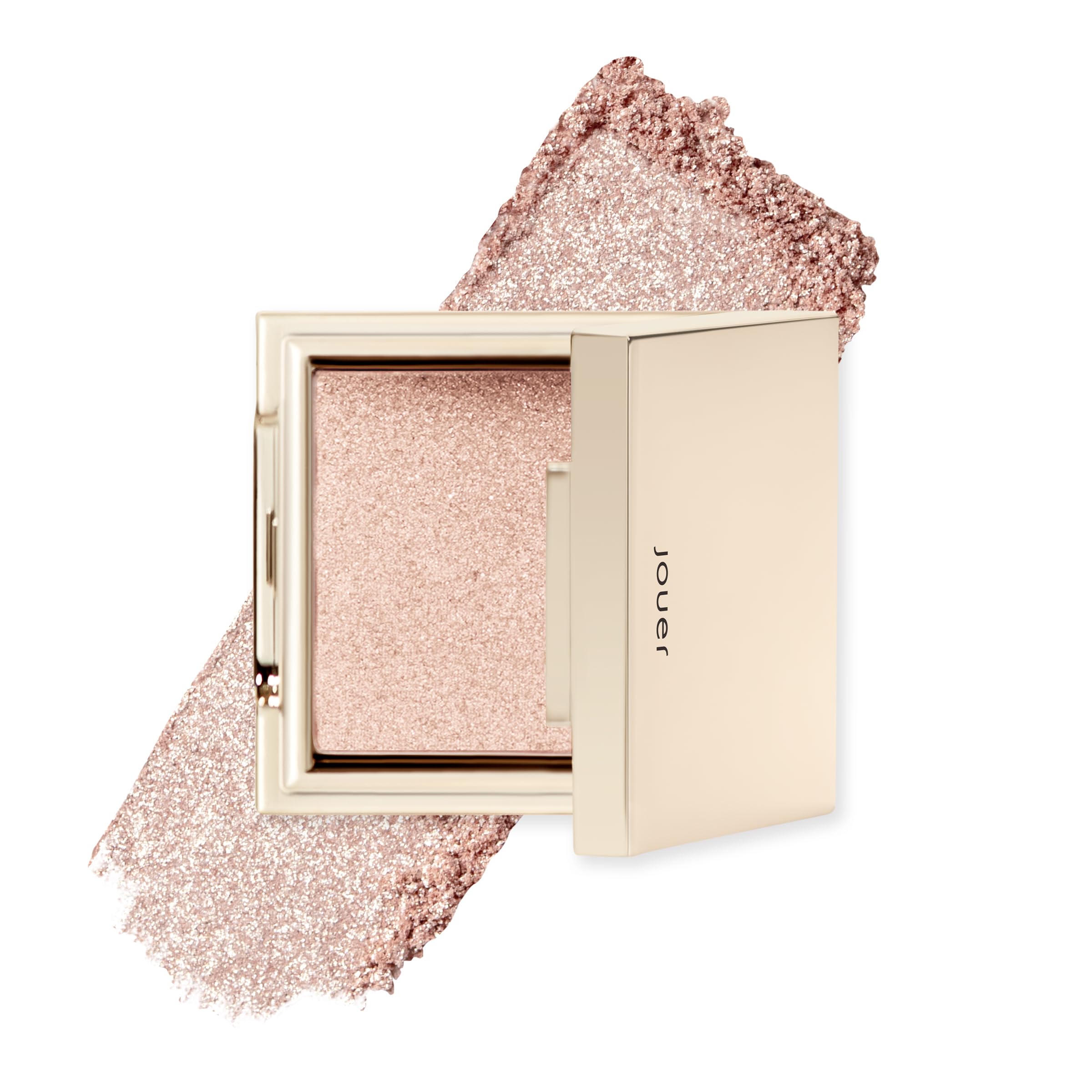 Jouer Powder Highlighter Rose Quartz compact for a radiant, buildable glow.