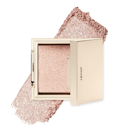 Jouer Powder Highlighter Rose Quartz compact for a radiant, buildable glow.