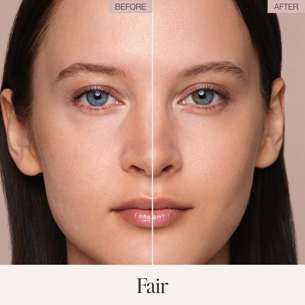 Jouer Soft Focus Powder Fair shade on light skin with pink undertones