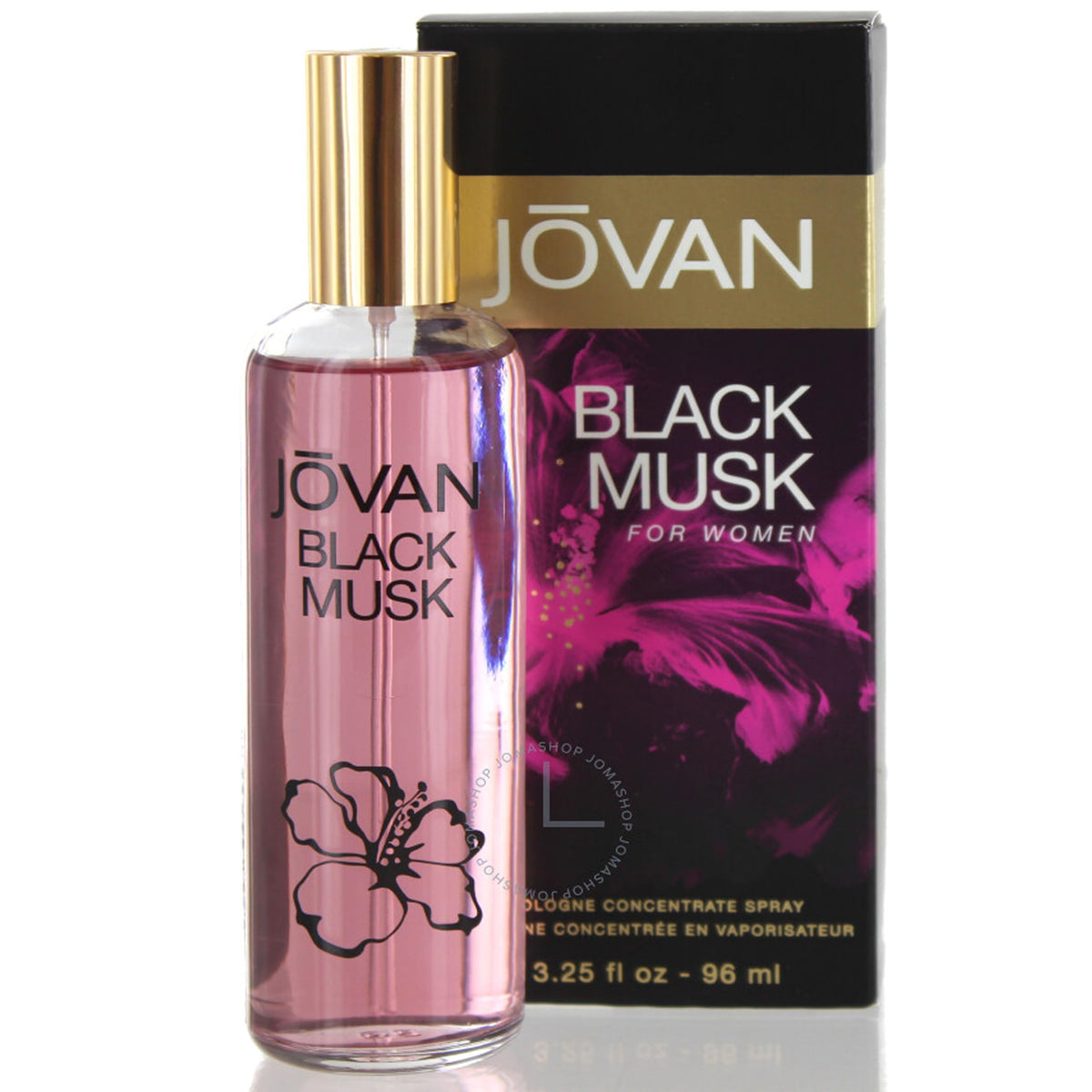 Jovan Black Must bottle front view for confident everyday wear