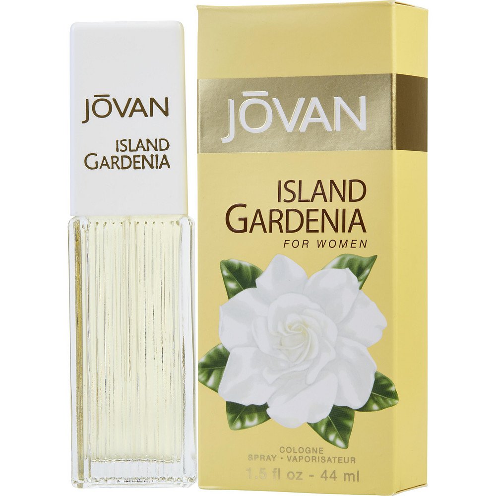 Jovan Island Gardenia cologne spray bottle, 1.5 oz, pack of two for portable freshness