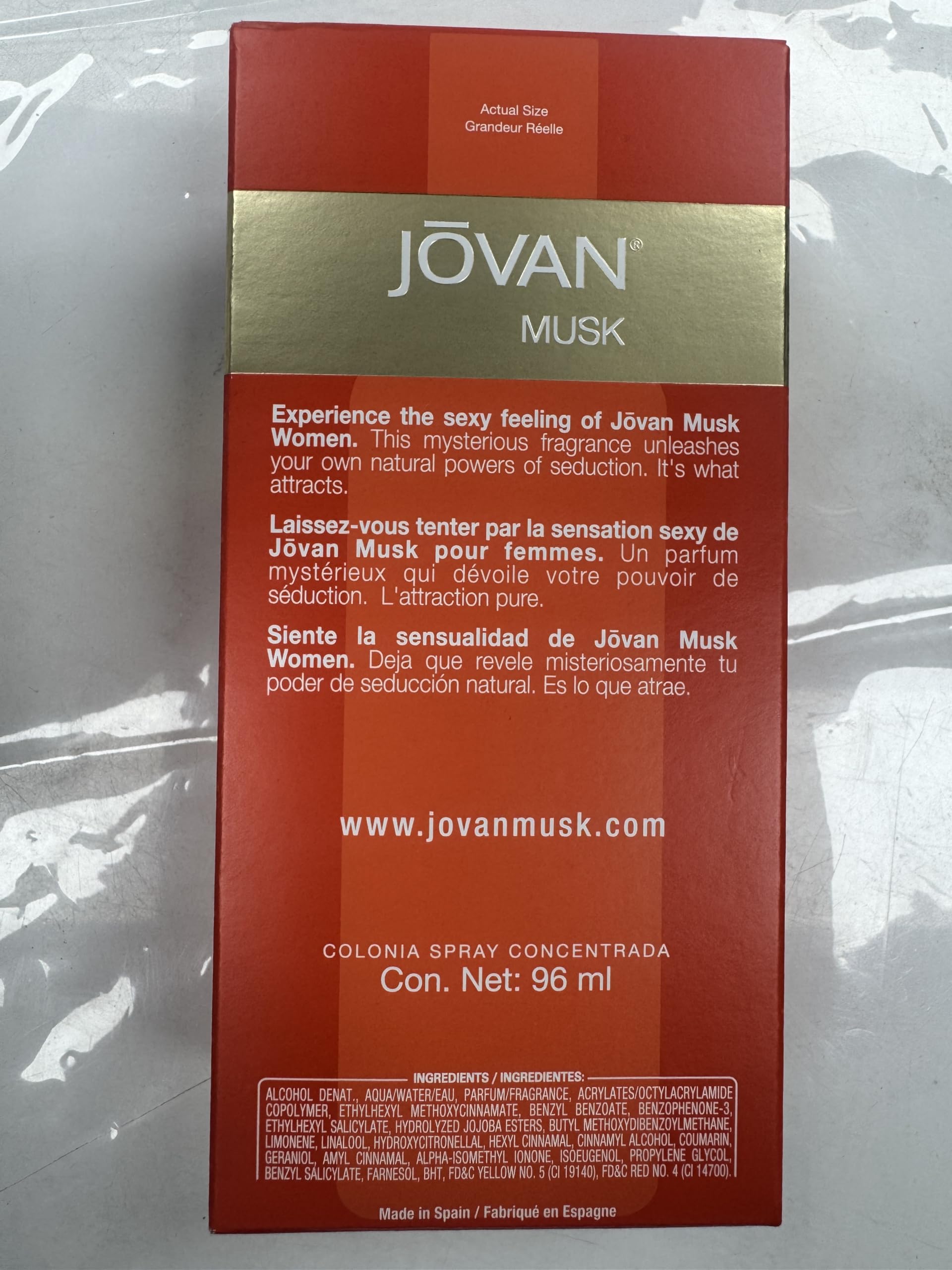 Jovan Musk Women Cologne concentrate spray bottle—long-lasting fragrance for everyday wear