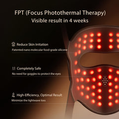 Curved fit adapts to facial contours for a comfortable use.