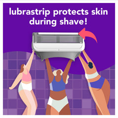 Joy Lubrastrip glide on cartridge indicating gentle protection against irritation