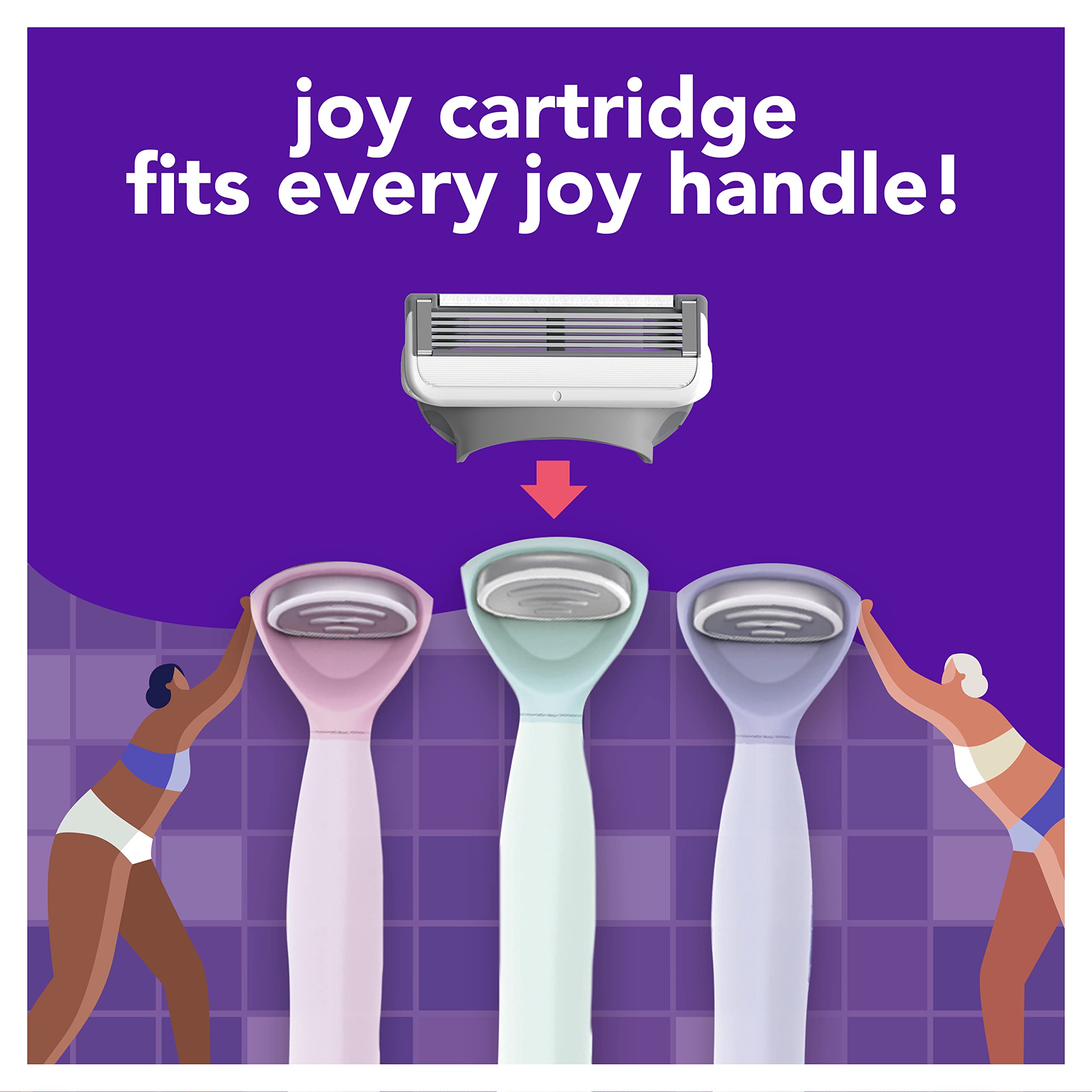Joy pivoting-head design adapting to curves for thorough shaving
