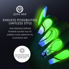 Joya Mia 2-ounce packaging keeps powder ready for multiple sessions.