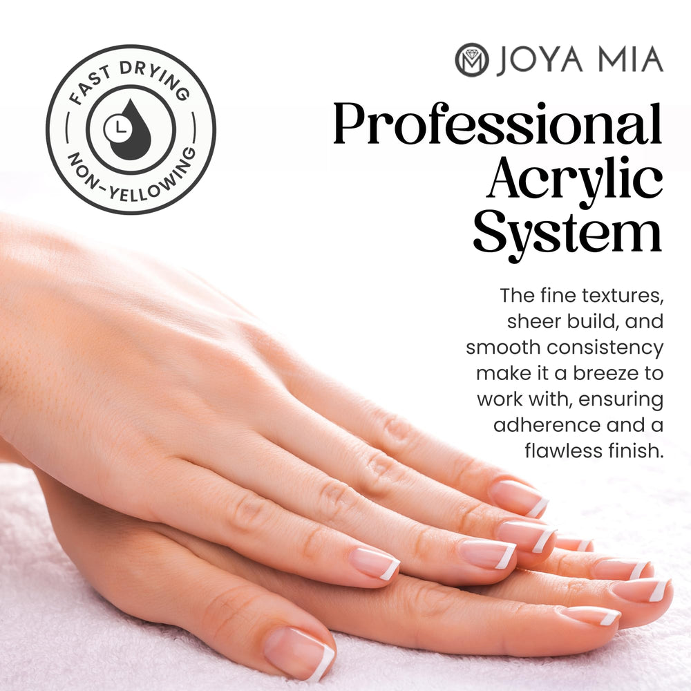 Joya Mia Topaz Pink acrylic powder for vibrant color with strong adhesion