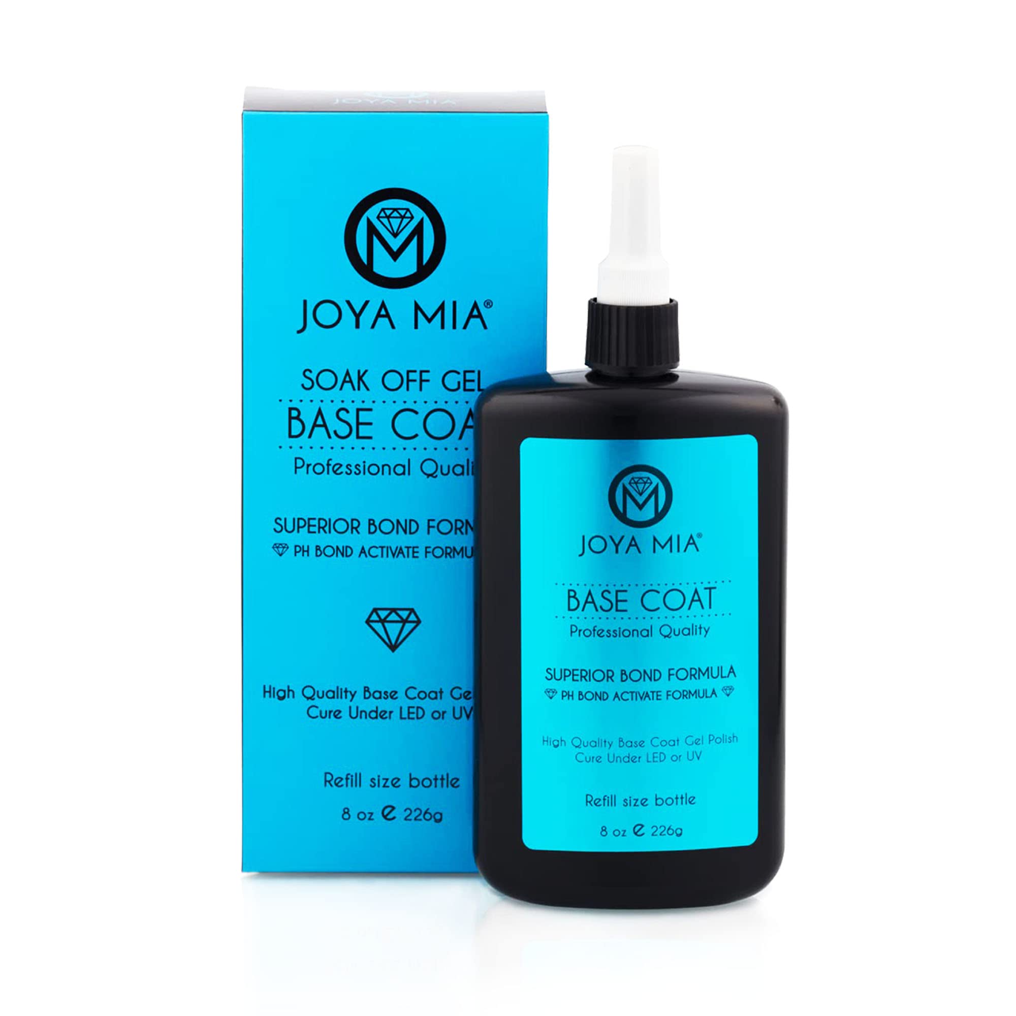 JOYA MIA base coat application brush delivers a smooth primer for flawless gel nails.