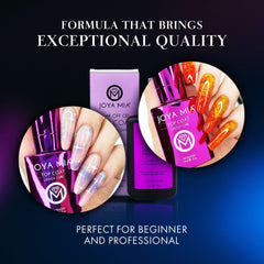 Brush application of JOYA MIA top coat gel polish refill