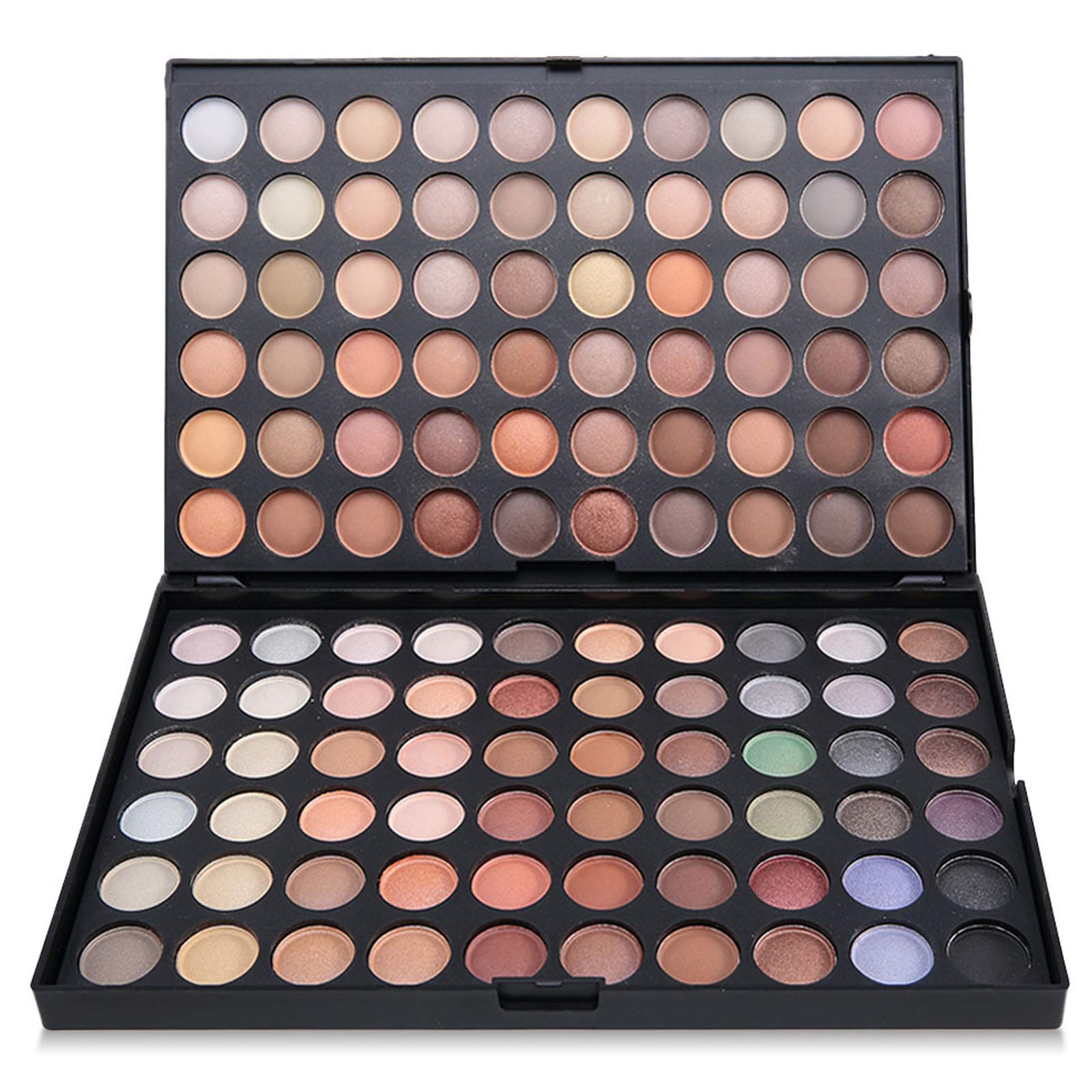 Joyeee 120 Nude Eyeshadow Palette front view reveals versatile nude color range.