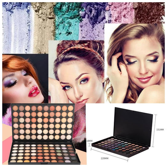 Joyeee 120 Nude Eyeshadow Palette open compact showcases rich pigment pans.