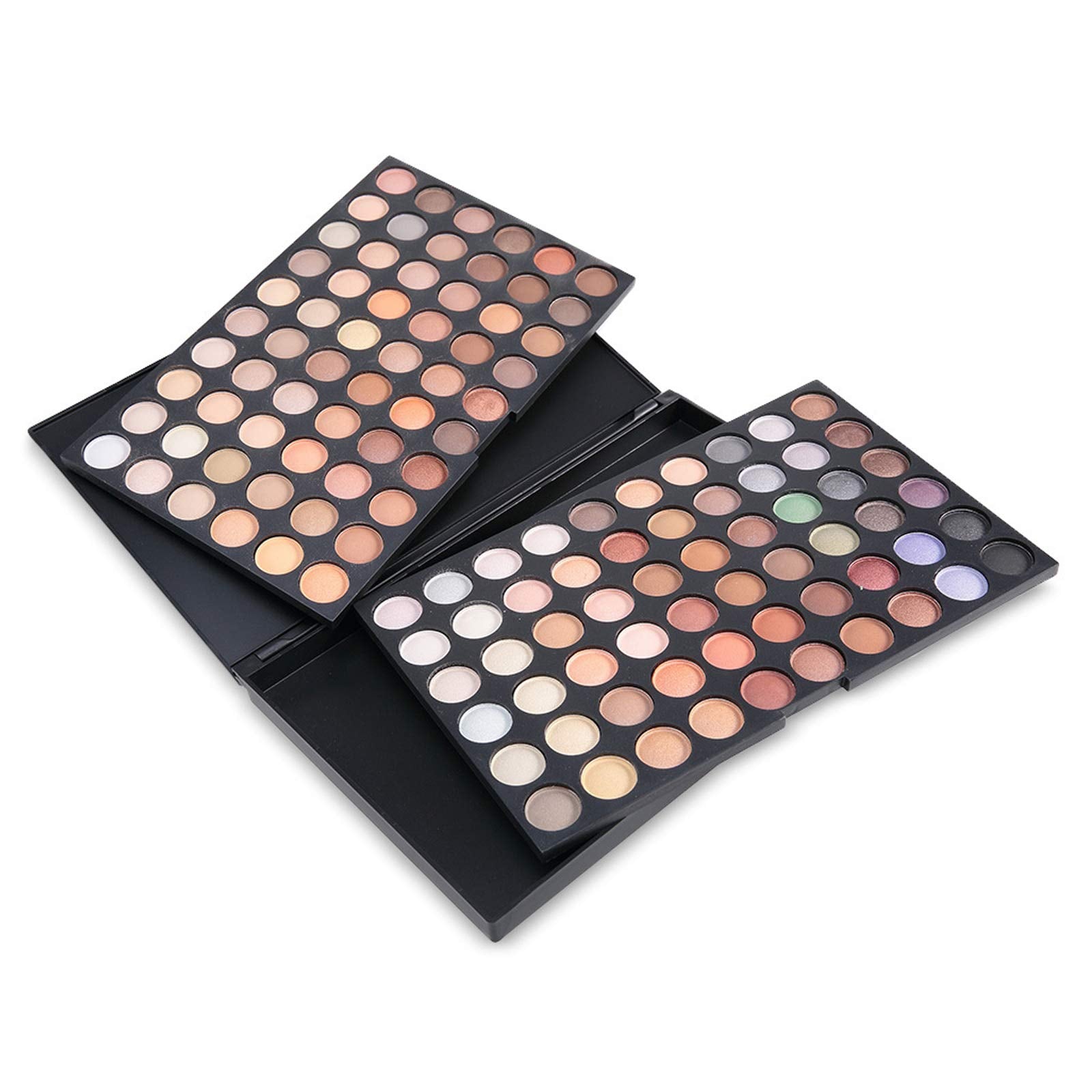 Joyeee 120 Nude Eyeshadow Palette warm tones swatches suitable for daily looks.