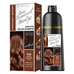Joyful Young chestnut brown shampoo bottle for at home gray coverage