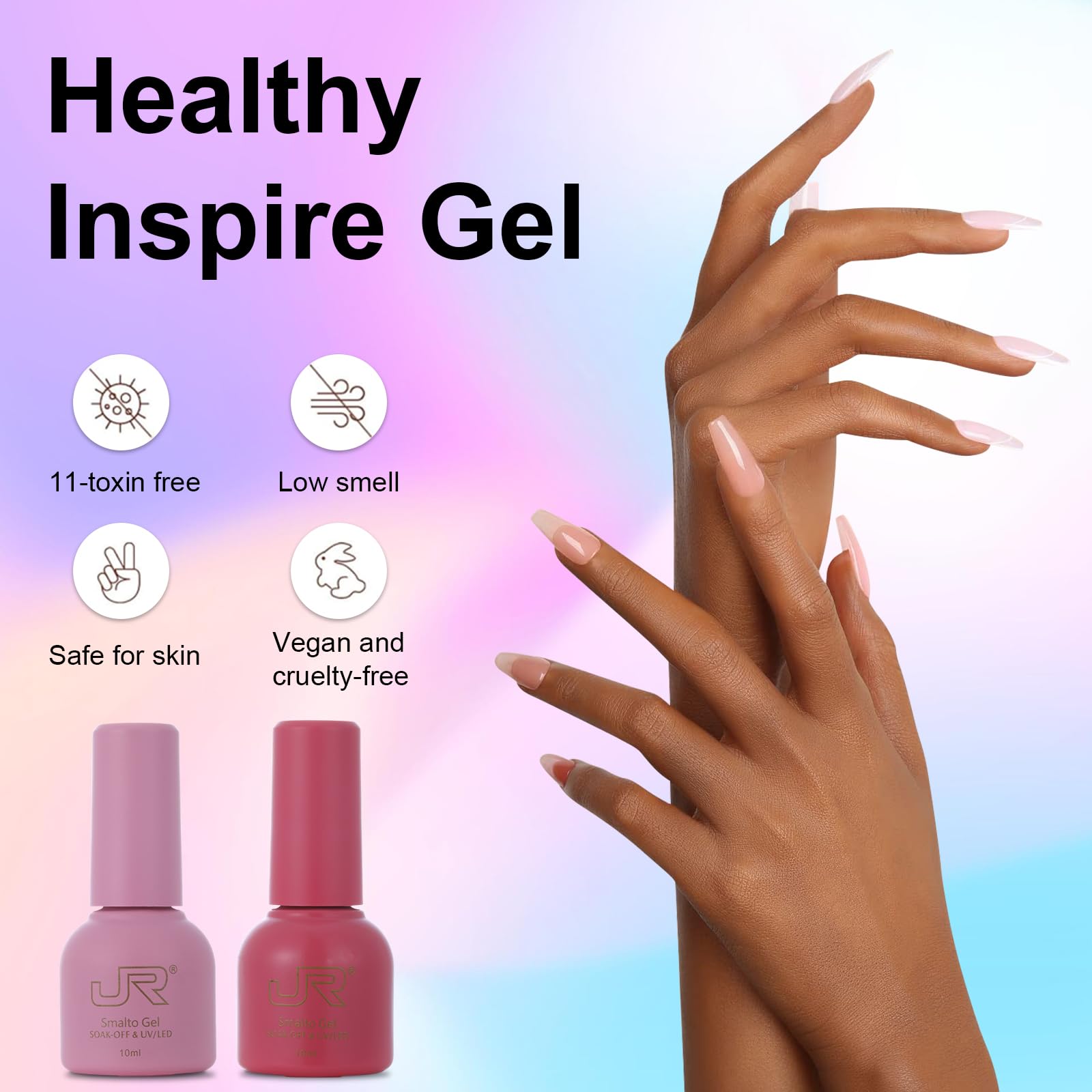 JR gel formula designed for long wear and flexibility.