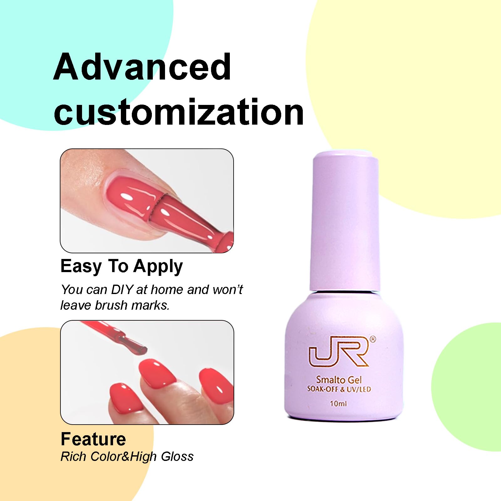 JR matte top coat displayed for a velvety finish.