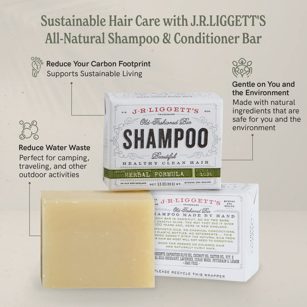 J.R.LIGGETT'S conditioner bar in use provides smooth lengths and easy detangling.