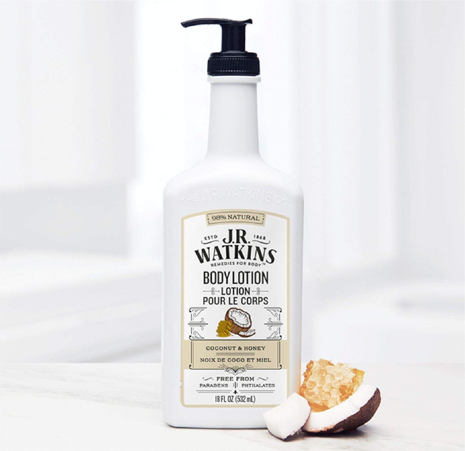 Cocoa butter and shea butter ingredients closeup from J.R. Watkins.