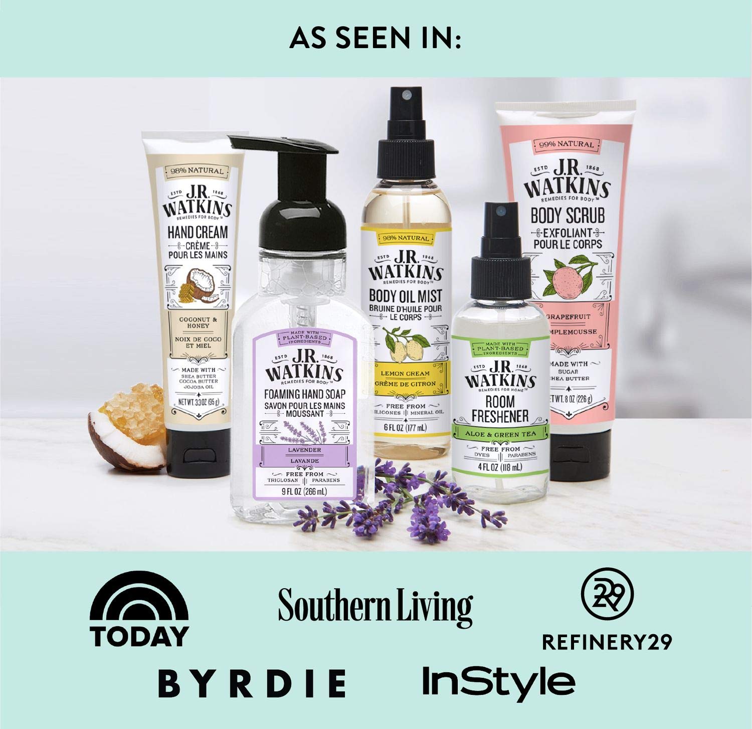 Daily-use routine with J.R. Watkins lotion for smooth skin.