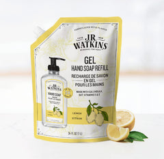 J.R. Watkins eco-friendly hand soap refill keeps waste low