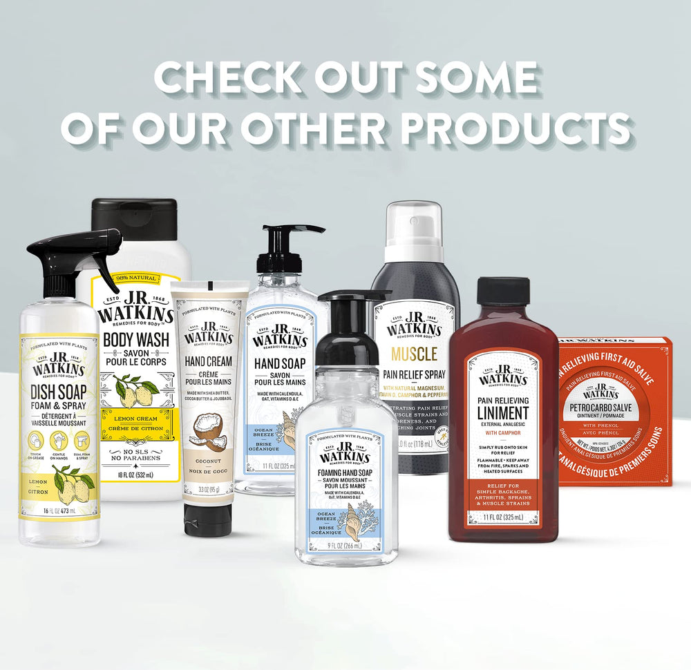 Natural plant-based formula from J.R. Watkins for gentle cleansing.
