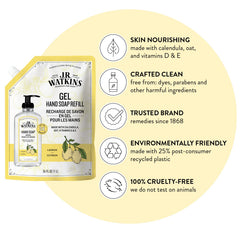 J.R. Watkins USA-made cruelty-free refill pouch for hand soap