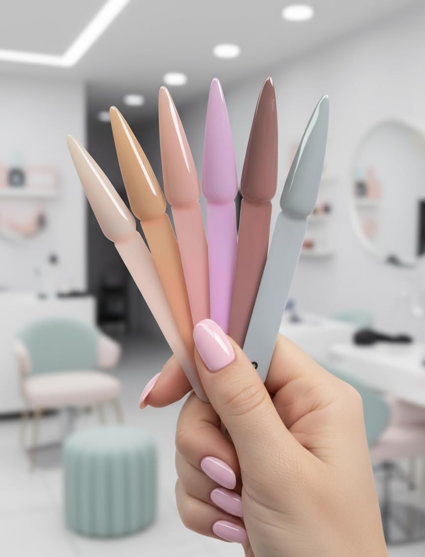 JRGel vivid purple and gray shades on nails for chic, seasonal styles.