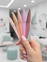 JRGel vivid purple and gray shades on nails for chic, seasonal styles.