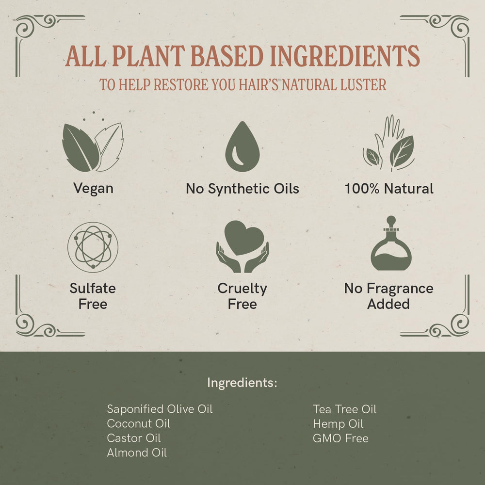 J.R.LIGGETT'S shampoo bar enriched with castor-oil for moisture and detangling