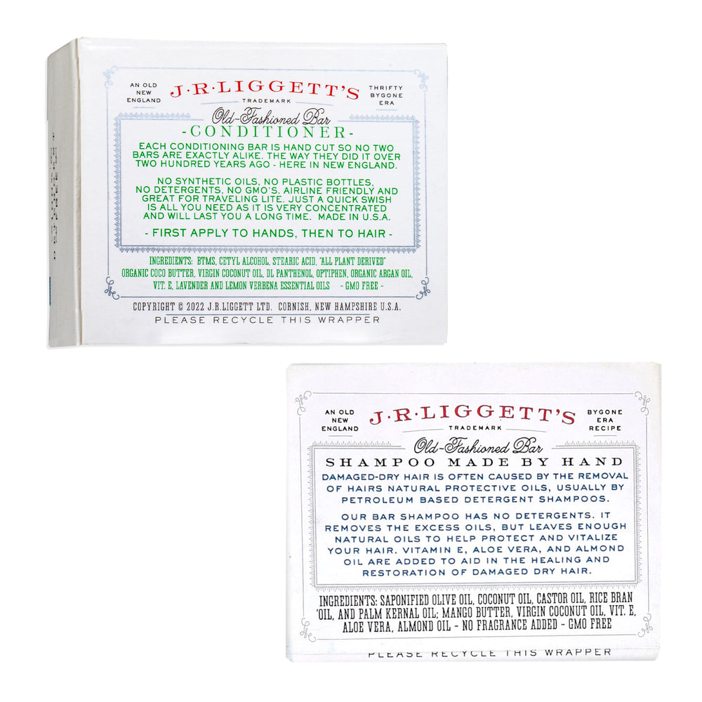 J.R.LIGGETT'S solid bar travel-friendly format saves space.